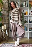 Stripe Boucle Slouch Knit Ecru & Earth